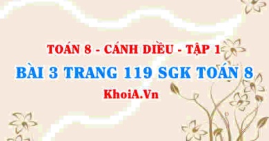 Bài 3 trang 119 SGK Toán 8 tập 1 Cánh Diều